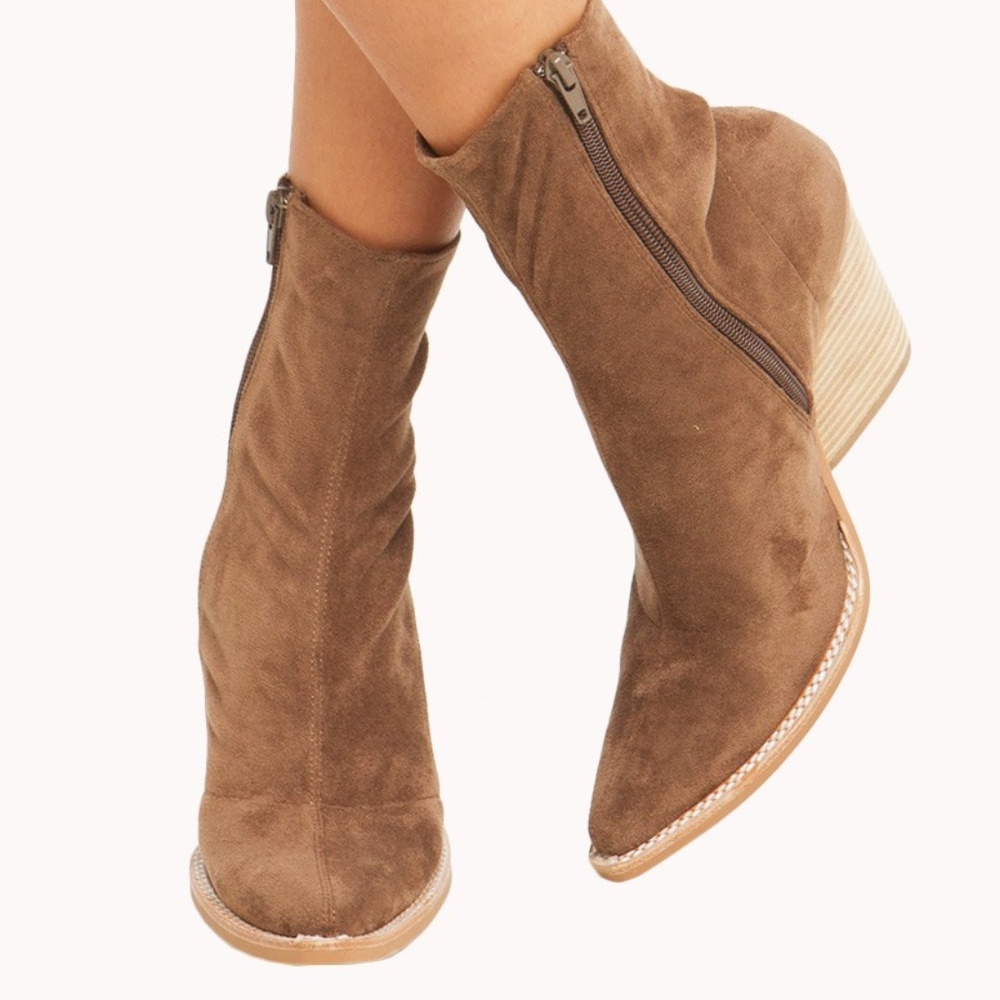 Jeffrey Campbell Walton Brown Suede Boots
